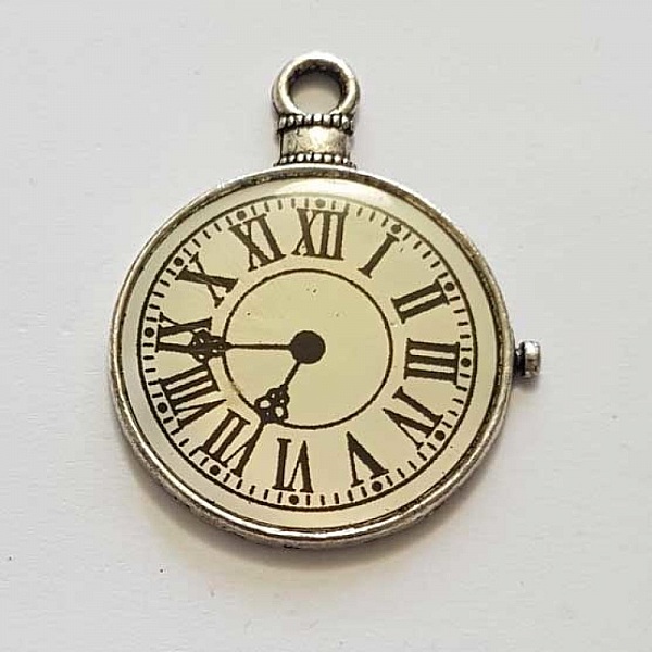 Breloque M&eacute;canisme Horloge N&deg;18 Argent