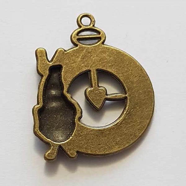 Breloque M&eacute;canisme Horloge N&deg;23 Bronze