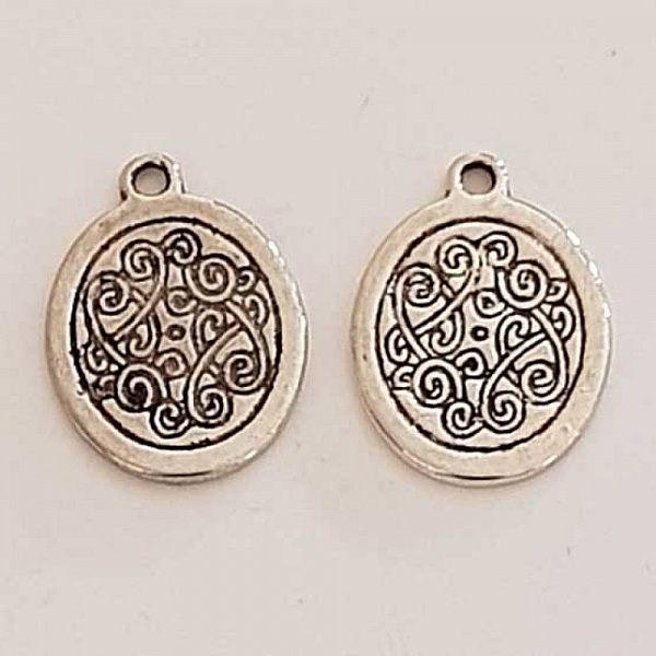 Breloque M&eacute;daille pi&egrave;ce 17 mm Argent-09