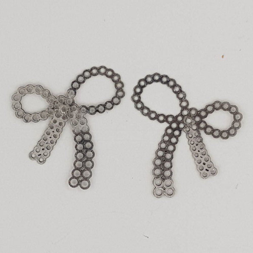 Sølv sløyfe charm nr. 24 metall sløyfe charm