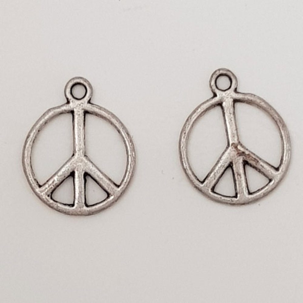 Peace &amp; Love Charm N°07 Sølv Matt