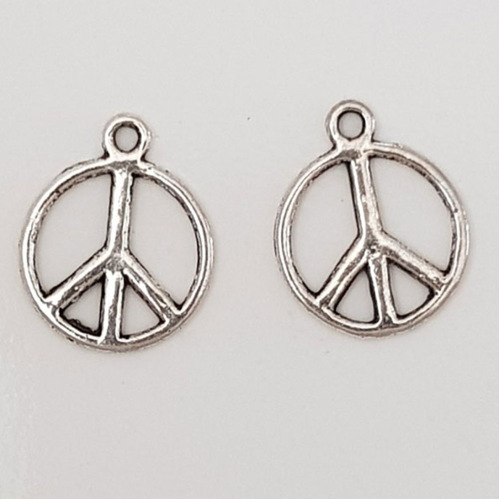 Peace &amp; Love charm N°07 Sølv