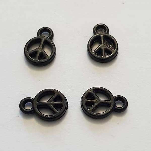 Breloque Peace & Love N&deg;10 Noir