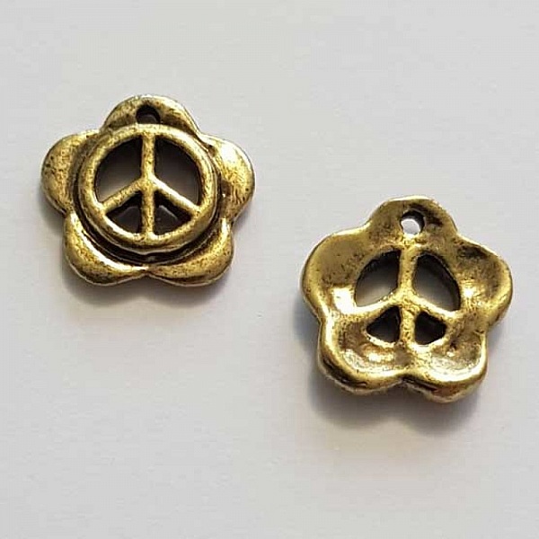 Breloque Peace & Love N&deg;11 Dor&eacute;