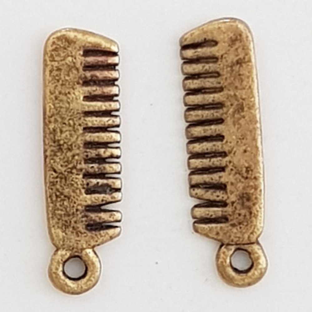 Charm hårkam bronse