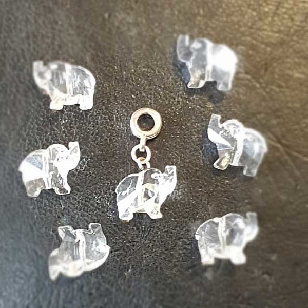 Anheng i fasettert glass elefant N&deg;01-01