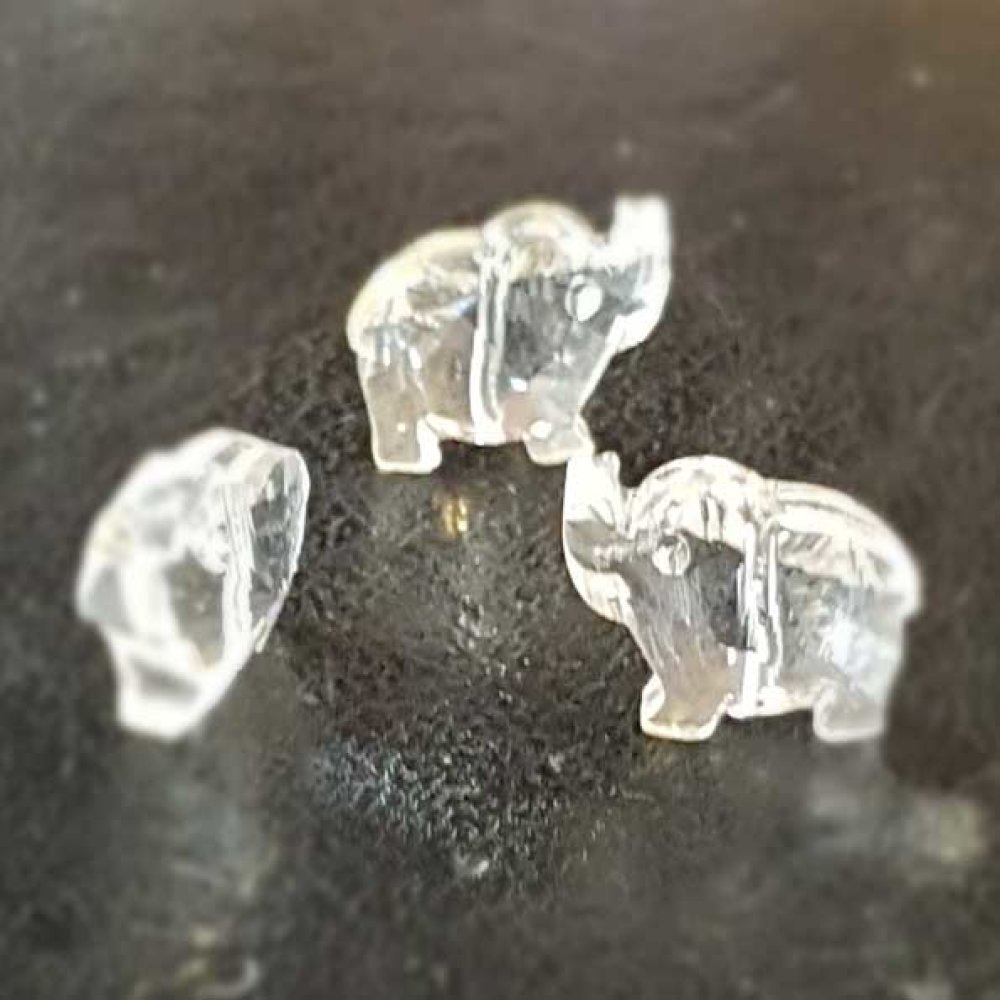Anheng i fasettert glass elefant N°01-01