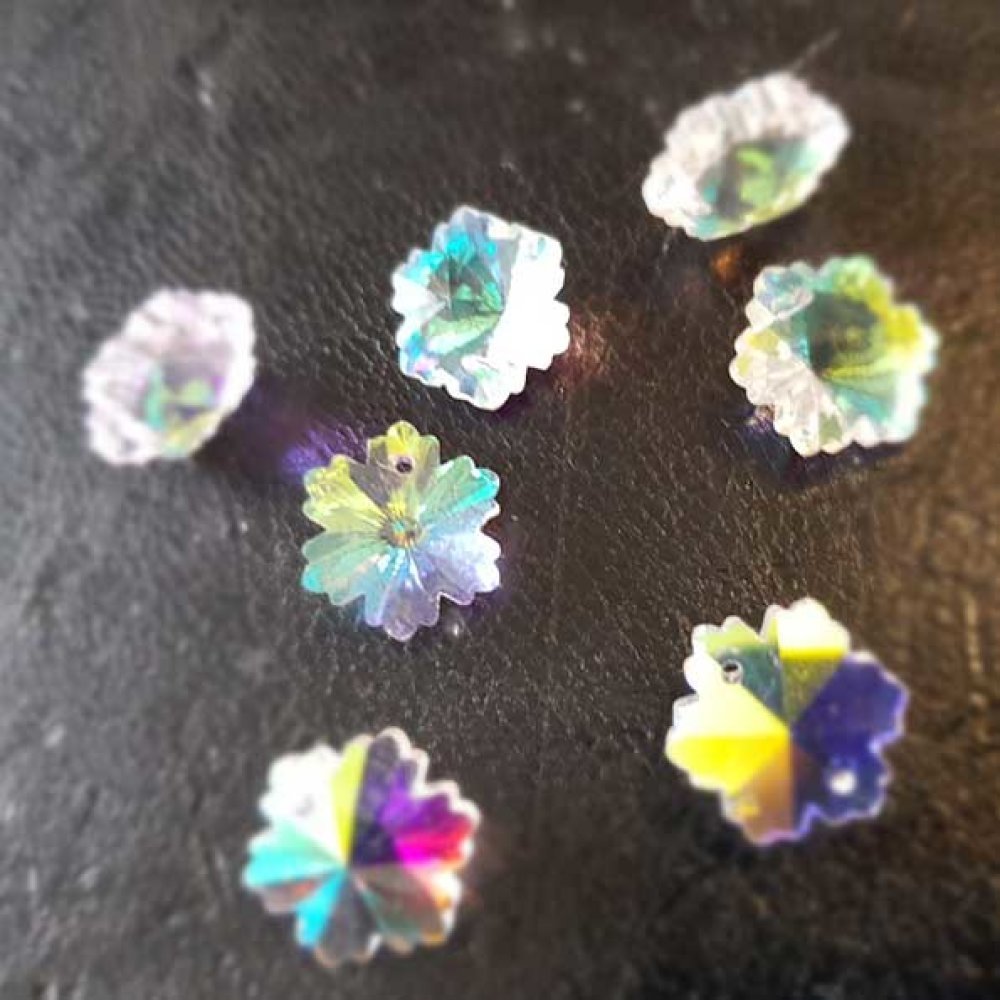 Blomsteranheng i fasettert glass N°02-01