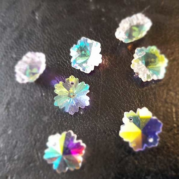 Blomsteranheng i fasettert glass N&deg;02-01