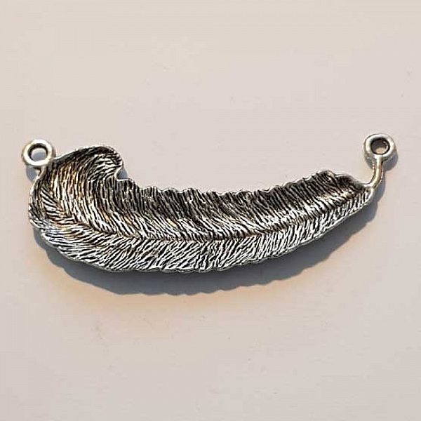 Breloque Plume N&deg;14 Argent