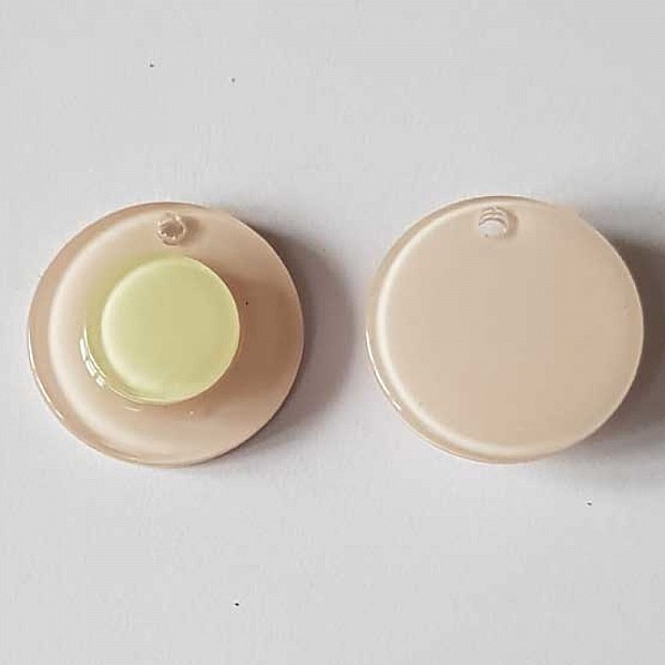 Breloque Ronde 18 mm 04 Bi Couleur