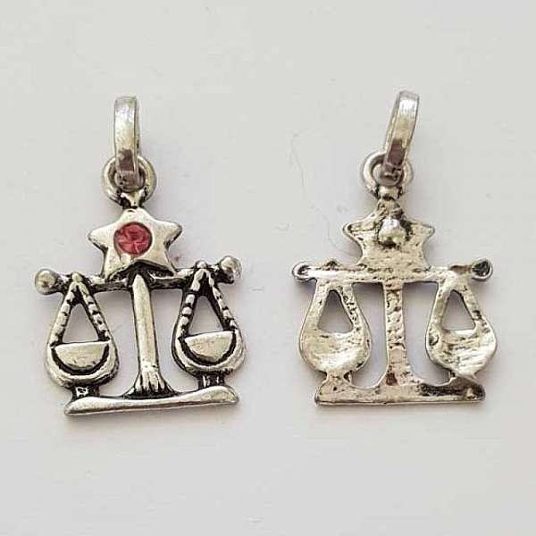 Stjernetegn charm Libra Silver Metal N&deg;03 med strass