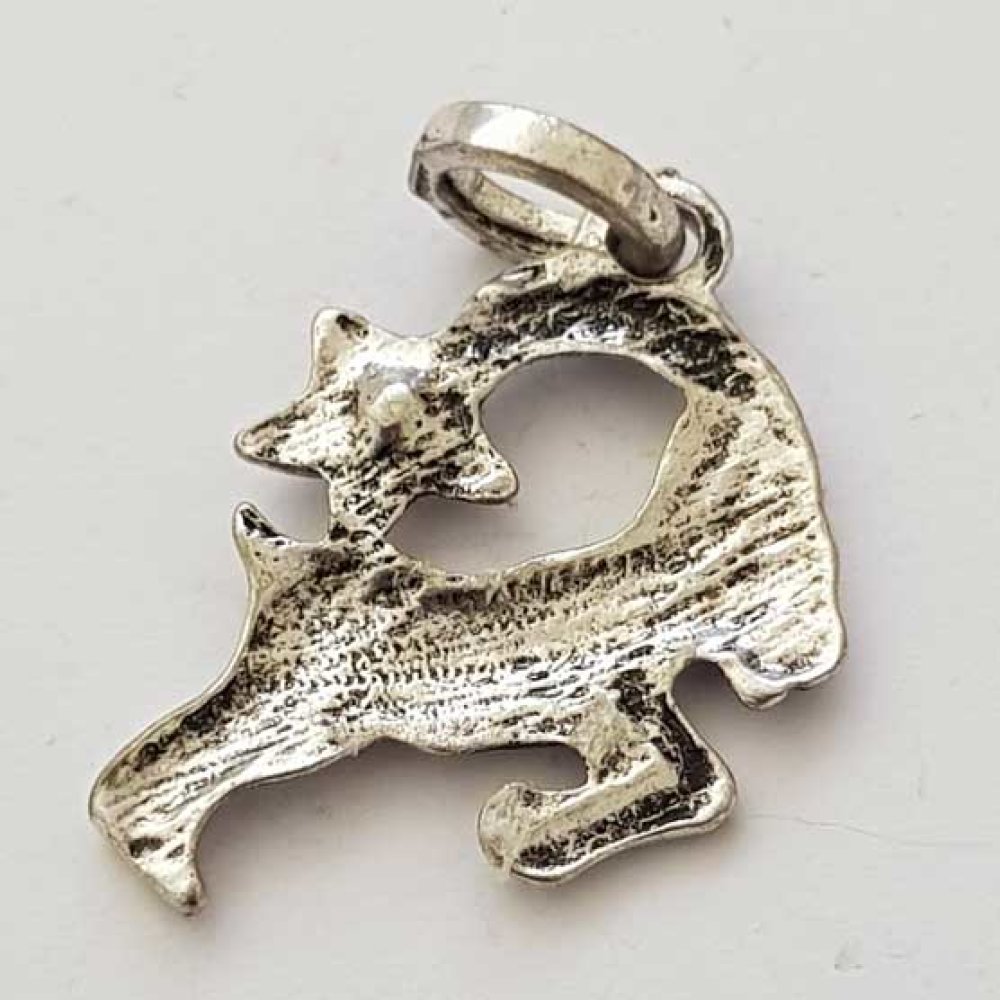 Stjernetegn charm Steinbukken sølvbelagt N°03 med rhinestones