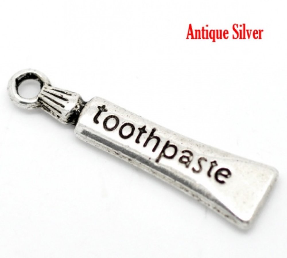Tannkremtube Charm Sølv
