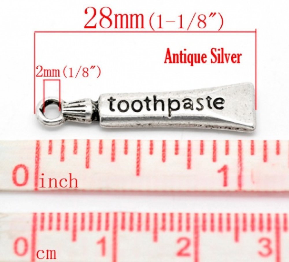 Tannkremtube Charm Sølv