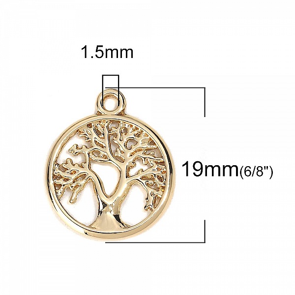 Gyllent livets tre amulett nr. 01