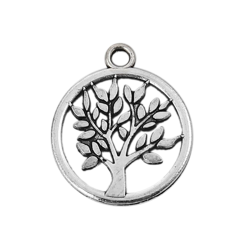 Livets tre i sølv amulett N°02