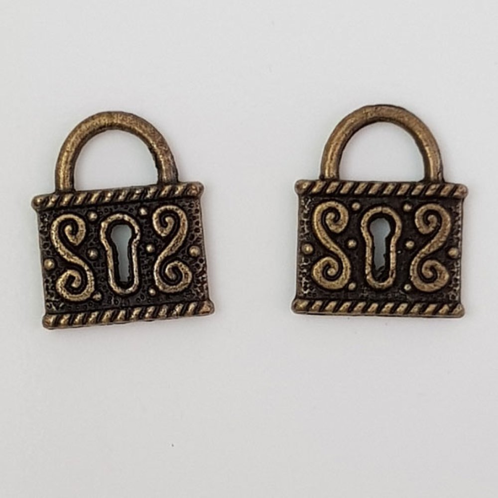 Charm hengelås N°01 Bronse