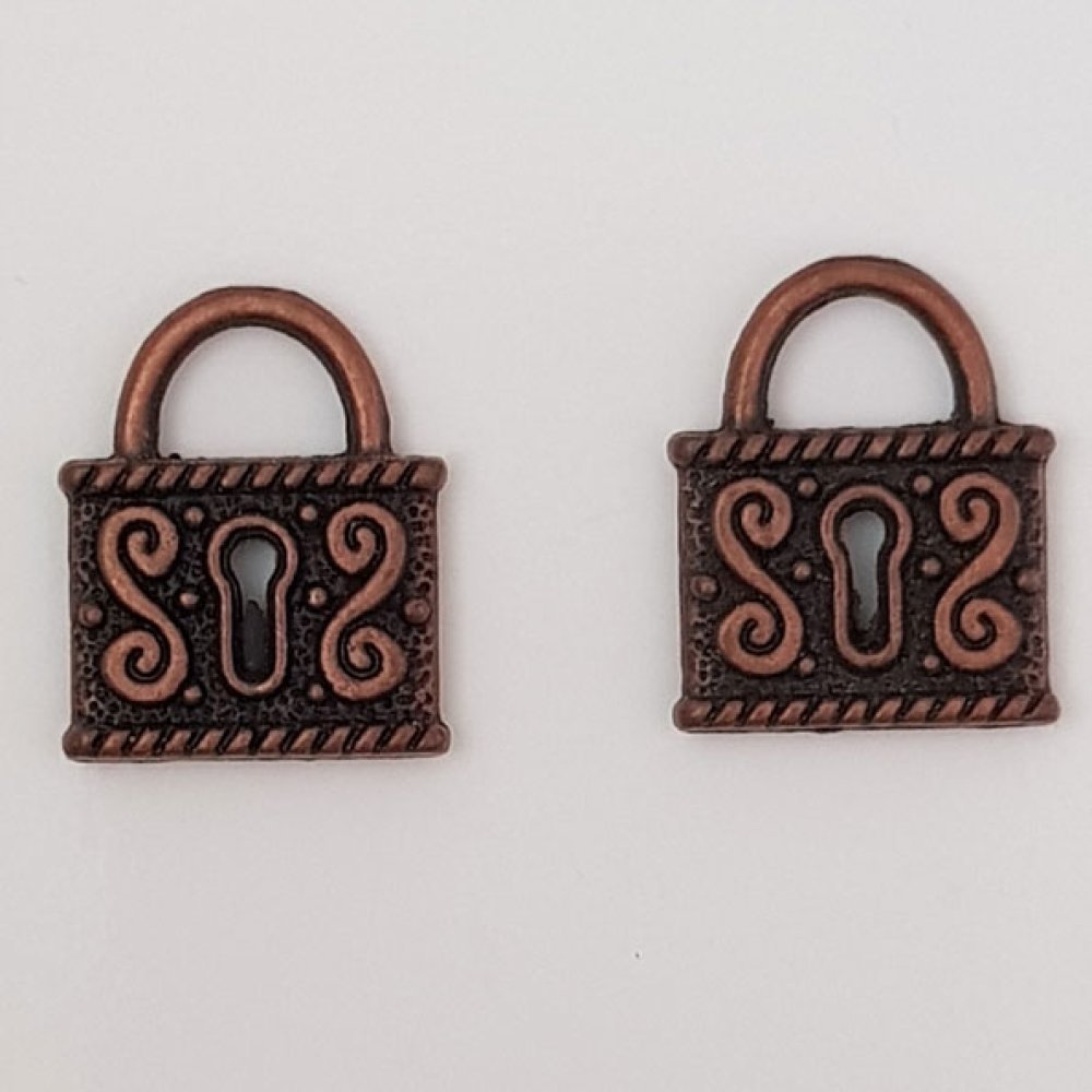 Charm hengelås N°01 Kobber