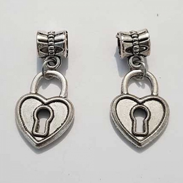 Breloque cadenas serrure N&deg;13 Argent