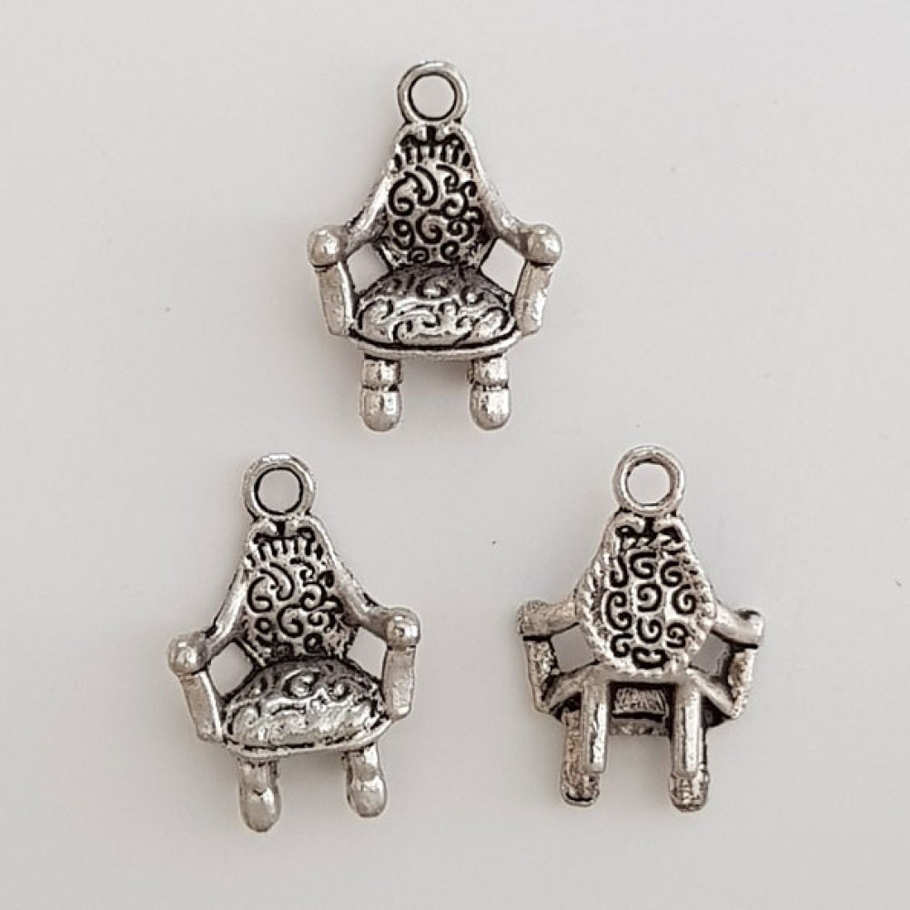 Tronstol charm N°03 Sølv