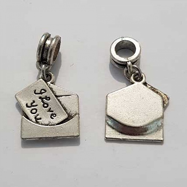 Breloque enveloppe N&deg;02-01 Argent