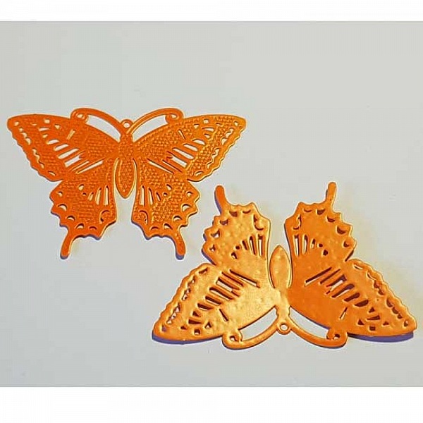 Breloque papillon N&deg;23 Orange 71 x 50 mm