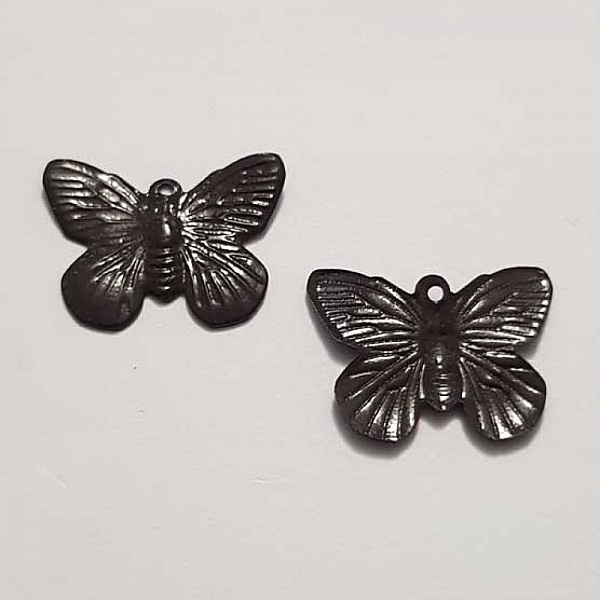 Breloque papillon N&deg;25 Marron 18 x 14 mm