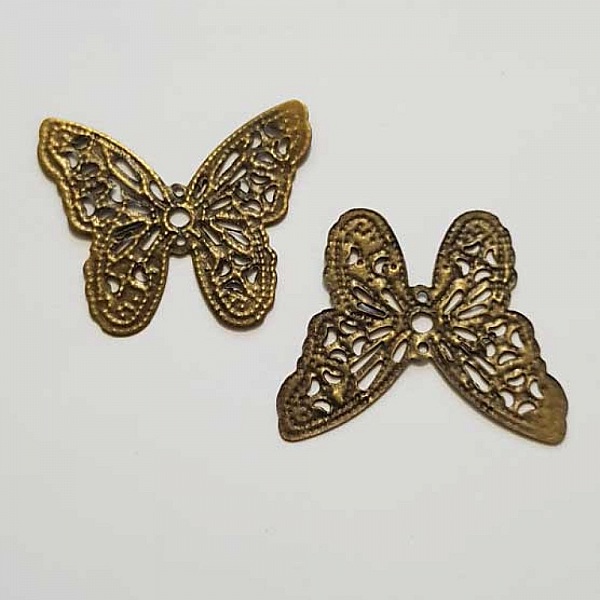 Breloque papillon N&deg;29 Bronze 32 x 27 mm