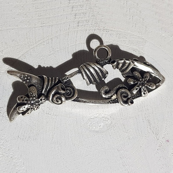 Breloque pendentif Argent en Zamac N&deg;004 Poisson