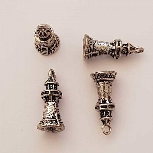 Breloque phare mer N&deg;01 Argent