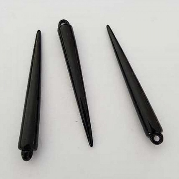 Breloque pic c&ocirc;ne clou noir 51 mm 01