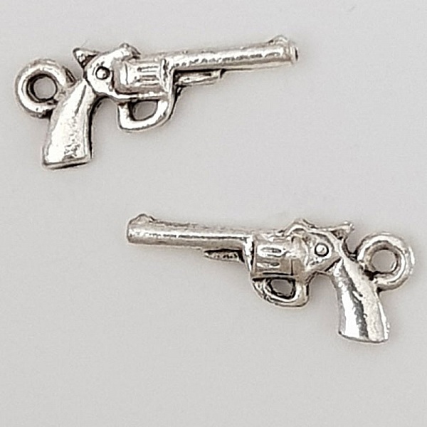 Charm revolverpistol N&deg;01 S&oslash;lv x 20 stk.