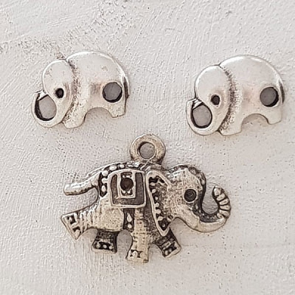 Elefant charm N&deg;06 x 3 stykker