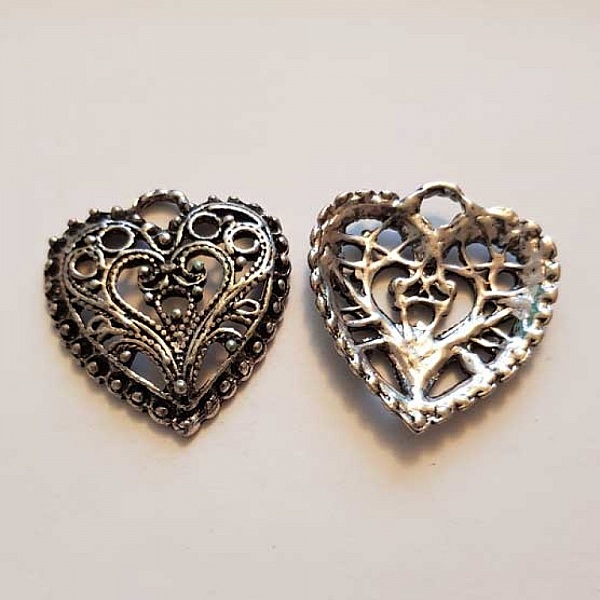 Breloques C&oelig;ur N&deg;63 Argent