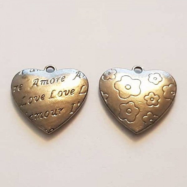 Breloques C&oelig;ur N&deg;69 Argent