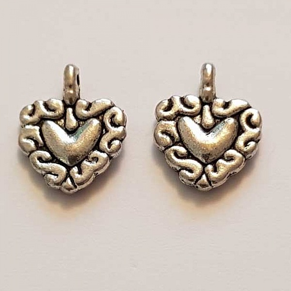 Breloques C&oelig;ur N&deg;74 Argent