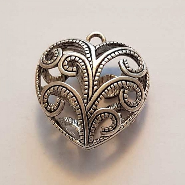 Breloques C&oelig;ur N&deg;75 Argent