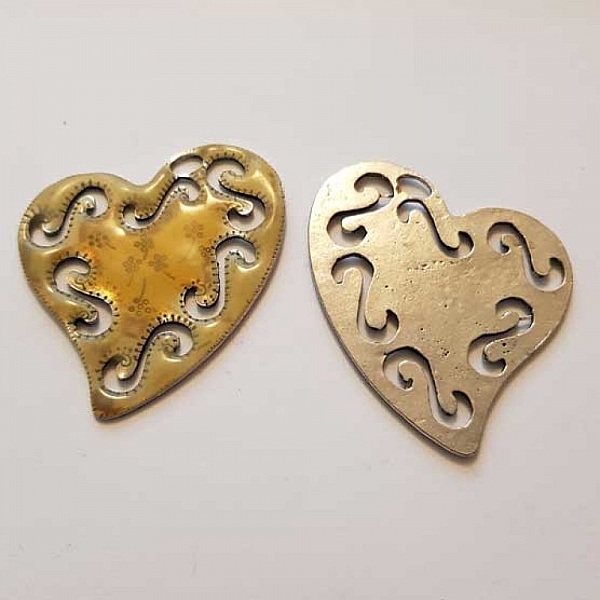 Breloques C&oelig;ur N&deg;85 Jaune 02