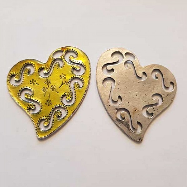 Breloques C&oelig;ur N&deg;85 Jaune 04