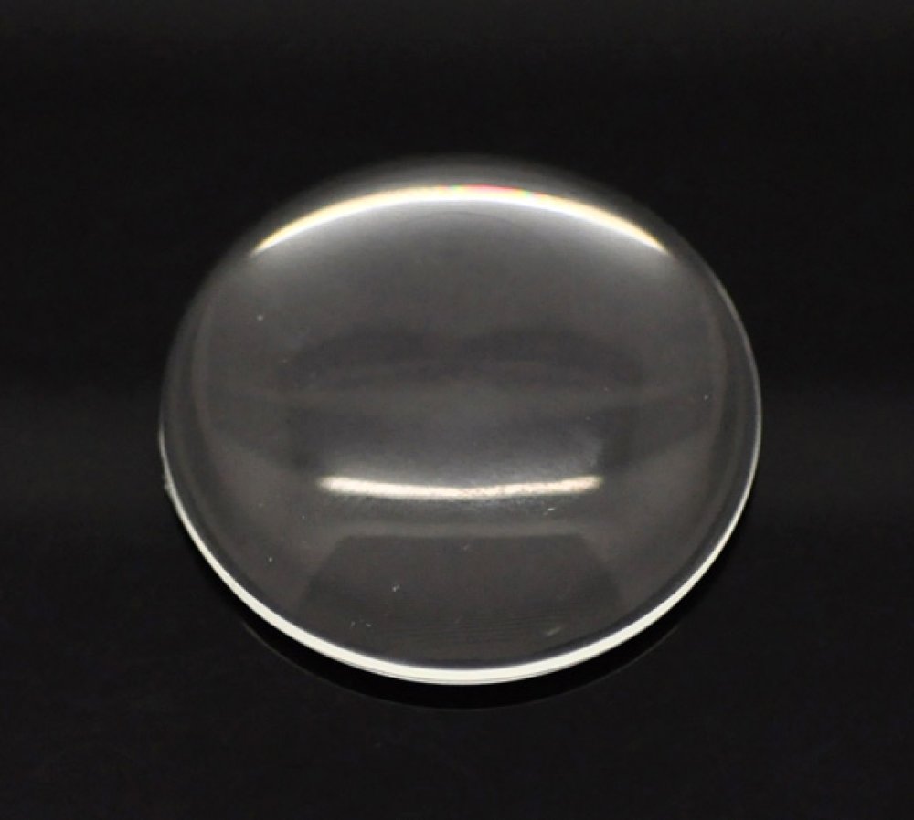 Cabochon rund 35 mm i klart forstørrelsesglass N°14