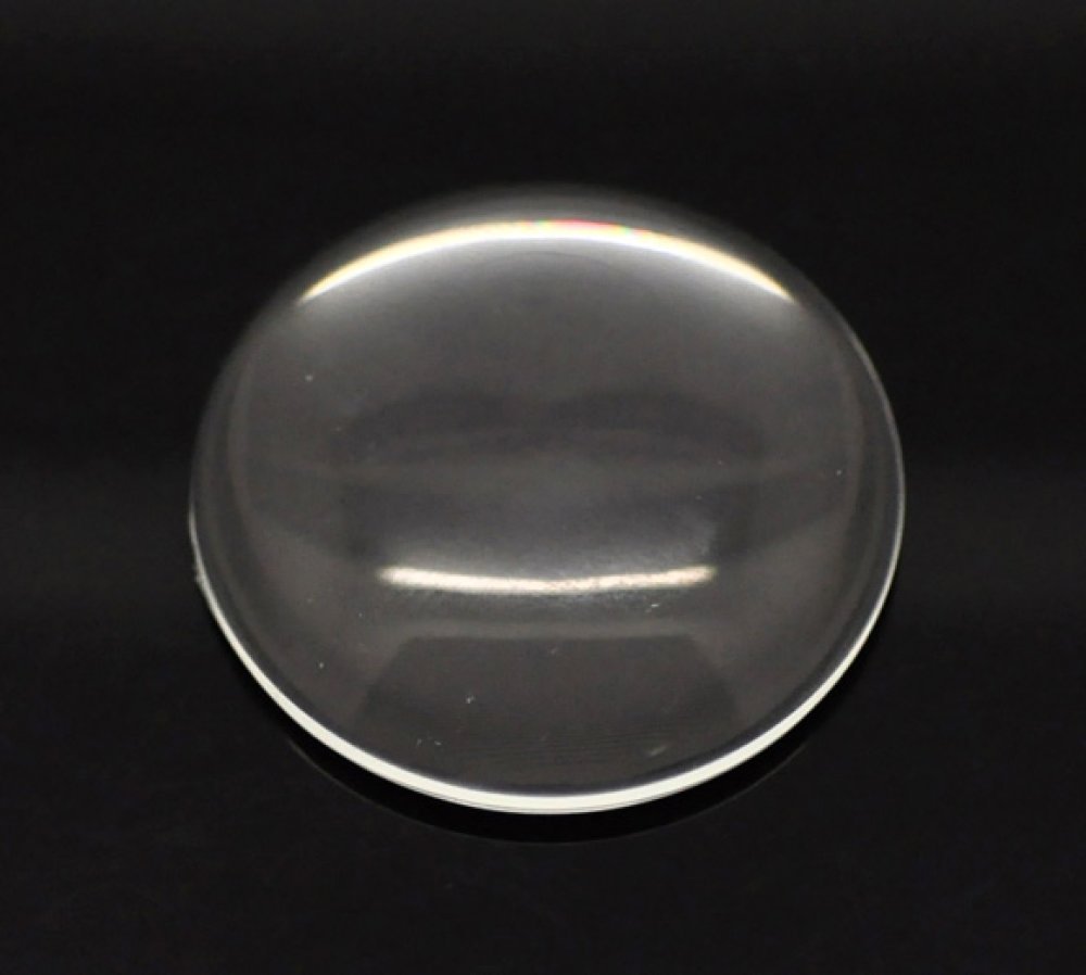 Cabochon rund 35 mm i klart forstørrelsesglass N°14