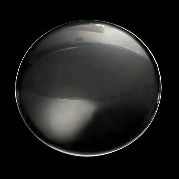 Cabochon rund 38 mm i klart glass