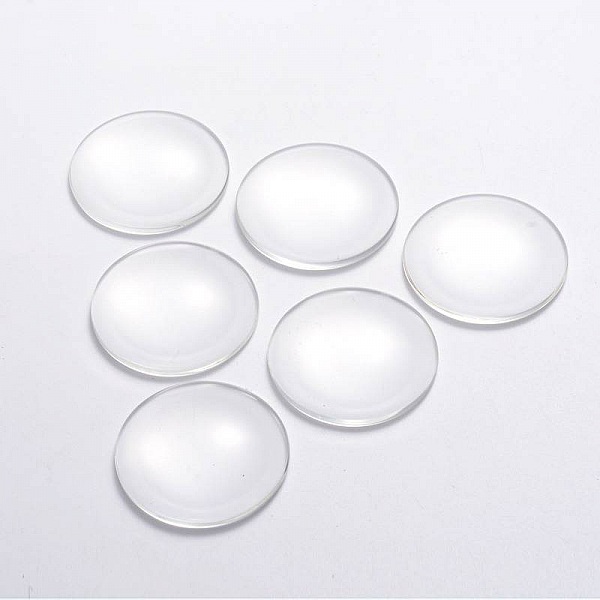 Cabochon Rund 40 mm klart glass R016-40