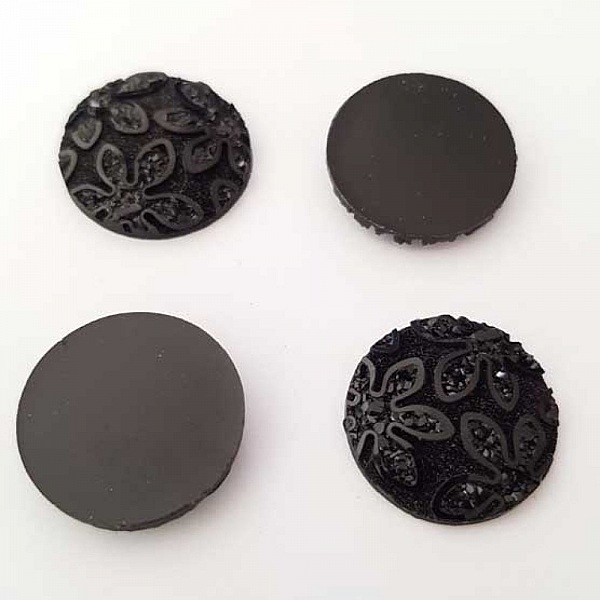 Cabochons N&deg;05 motif fleur r&eacute;sine 20 mm