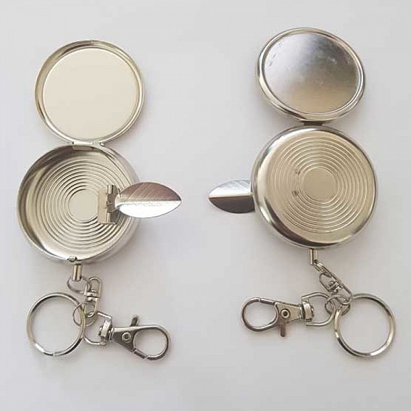 Cendrier porte-cl&eacute;s de poche &agrave; customiser 40 mm