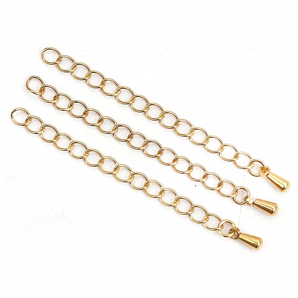 Halskjede i rustfritt st&aring;l forlengerkjede 6 cm N&deg;03 Gold