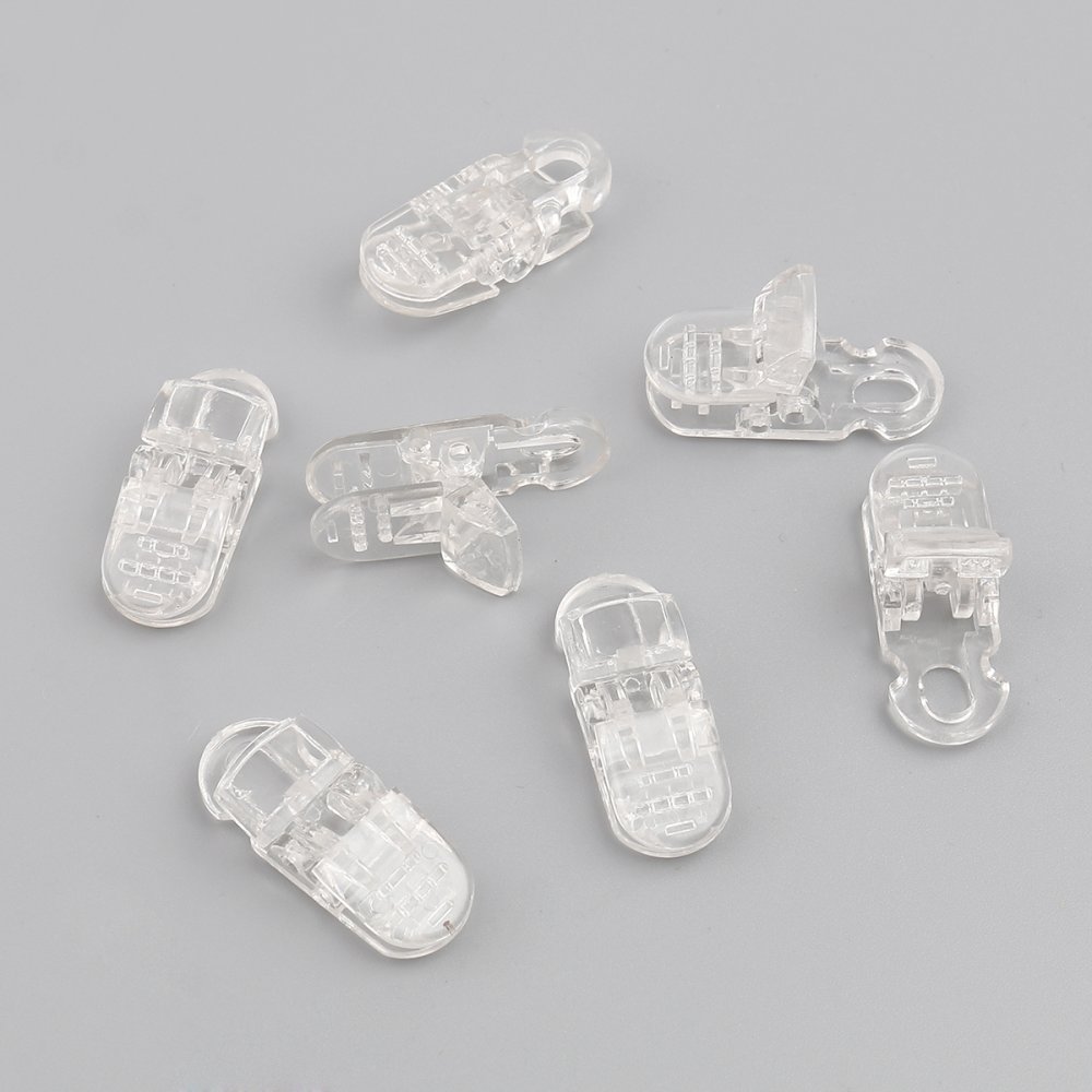 Klips Transparent maske 3,3 cm x 1,3 cm x 2 stk.