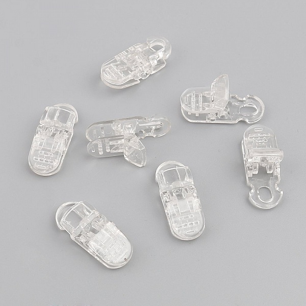 Klips Transparent maske 3,3 cm x 1,3 cm x 10 stk.