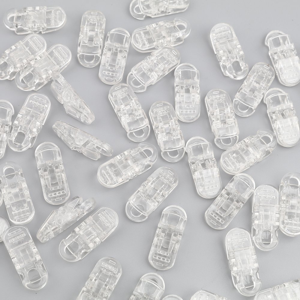 Klips Transparent maske 3,3 cm x 1,3 cm x 2 stk.